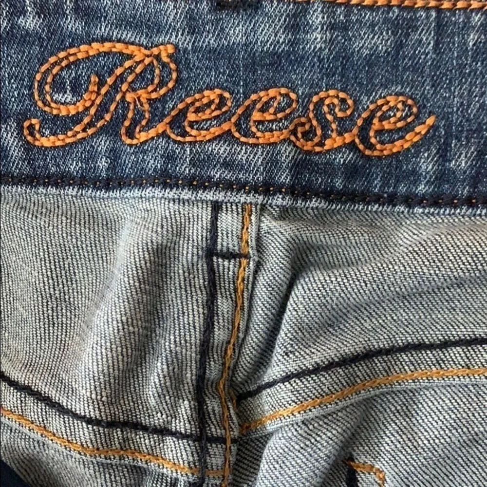 Delia’s Reese blue jean Denim shorts fray hem Sz 7-8 casual
